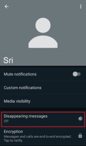 whatsapp disappearing messages